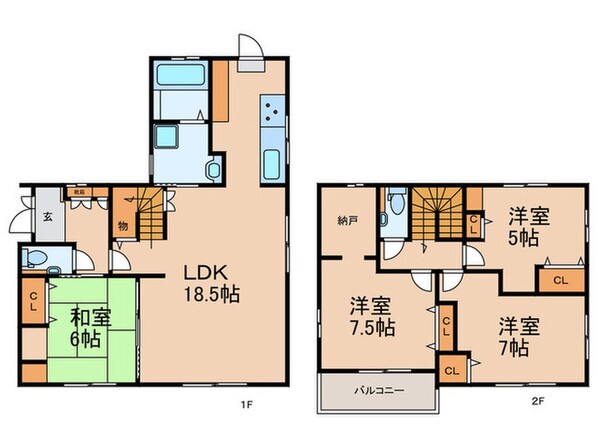 野中町邸の物件間取画像